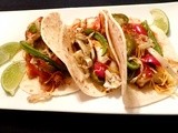 Cod Tacos with Grilled Peppers and Onions