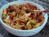 Fried Cabbage w/Crumbled Bacon and Onion