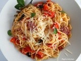 Spaghetti with Cherry Tomatoes and Sausage