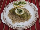 A Parsi Food Inspiration on the Grill: Coconut Chutney Tilapia on Cumin-Cilantro Brown Rice