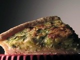 Quiche with zucchinis, goat cheese and cumin