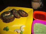 Hara Bhara Kebab With Green Chickpeas Dip