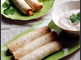 Src: Crispy Baked Breakfast Taquitos with Lime-Chipotle Dip