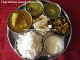 South Indian Lunch Menu-14/Lunch Menu Ideas/Simple Vegetarian Lunch Menu Ideas
