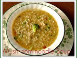 Mushroom Noodle Soup in Microwave
