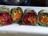 Green and Red Vegetable Roll
