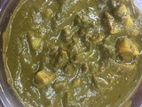 Aloo palak (potato spinach curry)