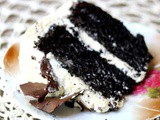 Dark Chocolate Layer Cake with Irish Cream Frosting