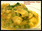 Cauliflower - Peas Kurma
