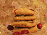 Fresh cranberry and white chocolate brown butter cookies