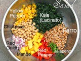 Healthy & Delicious Mango Chickpea Kale Farro Salad (Vegan)