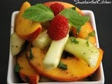 Peach Raspberry & Cucumber Salad