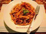 Penne Pasta with Red & Green Pepper