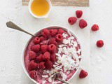 Raspberry coconut mousse that is superquick and delicious