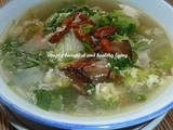 Chinese Cabbage Egg Miso Soup (Meatless Recipe)