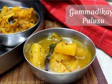 Gummadikaya Pulusu ~ Vegetarian Lunch Thali
