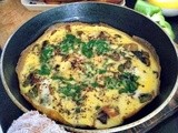 Caramelised onion and mushroom Frittata/Omelette