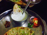 Palak Aloo Parathas | Spinach potato stuffed flat breads