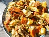 Chicken yam and potato tajine/stew