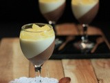 Eggless Chocolate and Vanilla Condensed Milk Pudding