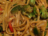 Meatless Monday Vegetarian Kung Pao Noodle Bowls