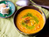 Vegan Carrot Soup with Caramelized Onions