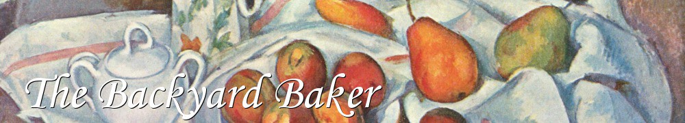 Very Good Recipes - The Backyard Baker