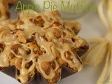 Apple Pie Muffins w/ Oatmeal Crumble & Caramel Drizzle