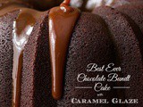 Best Ever Chocolate Bundt Cake with Caramel Icing