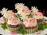 Chocolate Cupcakes with Peppermint-Cream Cheese Filling and Buttercream Icing - to Celebrate a Birthday & a Sweet Reunion