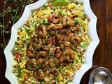 Chopped Mexican Quinoa Salad with Chili Lime Shrimp