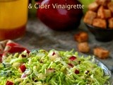 Shaved Brussels Sprouts and Apple Salad w/ Blue Cheese, Whole-Grain Honey Croutons & Cider Vinaigrette