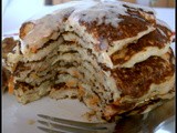 Carrot Cake Pancakes with Ginger-Maple Cream