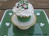 Butter Mint Green Swirl Cupcakes w/ Bailey's Irish Cream Whipped Cream Frosting and Chocolate Drizzle