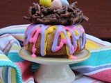 Vanilla Bundt Cake w/ a Bird's Nest Topper