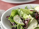 Green Salad with Apples and Blue Cheese Vinaigrette