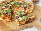 Salami and Arugula Pizza