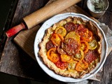 Farmers, Chefs & Markets [Heirloom Tomato Tart w Lemon Ricotta & Cornmeal/Thyme Crust]