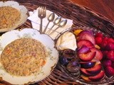 Gluten Free Dinner with Joyce, Wild Rice Soup and Fruit Platter