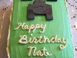  minecraft  Devils Food Birthdsay Cake with White Chocolate Butter Cream Frosting a Tutorial with Pictures