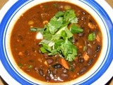 Black bean soup (how to use leftover black beans)