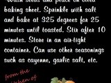 Handy food tip – how to roast pumpkin seeds