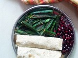 Bharwan Bhindi: Okra Stuffed with Peanut Spice