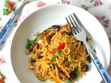 15 Minutes vegetable noodles – Vegan and frugal Pasta