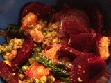 Beets & Their Greens with Orange-Pistachio Topping