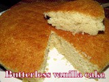 Butter less vanilla cake recipe
