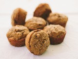 Pumpkin muffins with cacao nibs and whole wheat flour