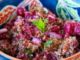 Beet and red quinoa tabuleh - Ταμπουλέ με κινόα και παντζάρι