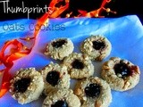 Almond Linzer thumbprint Oats cookies