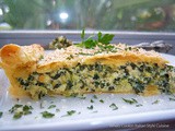 Italian Three Cheese Spinach and Broccoli Pie with Puff Pastry